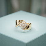 0.45CTW Round Cluster Lab Grown Diamond Statement Ring For Men Gold