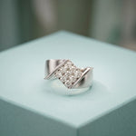 0.45CTW Round Cluster Lab Grown Diamond Statement Ring For Men White
