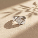 0.45CTW Round Cluster Lab Grown Diamond Statement Ring For Men White