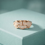 0.45CTW Round Abstract Pavé Lab Grown Diamond Band Ring For Men Rose Gold
