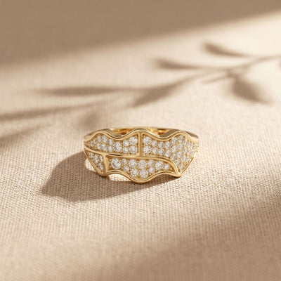 0.45CTW Round Abstract Pavé Lab Grown Diamond Band Ring For Men