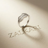0.45CTW Round Abstract Pavé Lab Grown Diamond Band Ring For Men White