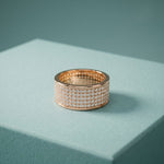 1.85CTW Round Pavé Lab Grown Diamond Band Ring For Men Rose Gold