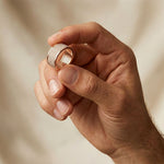 1.85CTW Round Pavé Lab Grown Diamond Band Ring For Men Rose Gold