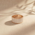 1.85CTW Round Pavé Lab Grown Diamond Band Ring For Men Rose Gold