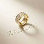 1.85CTW Round Pavé Lab Grown Diamond Band Ring For Men Gold