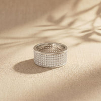 1.85CTW Round Pavé Lab Grown Diamond Band Ring For Men White