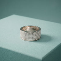 1.85CTW Round Pavé Lab Grown Diamond Band Ring For Men White