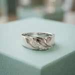 0.15CTW Round Twisted Pavé Lab Grown Diamond Band Ring For Men White