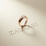 0.5CTW Princess Solitaire Lab Grown Diamond Signet Ring For Men Rose Gold