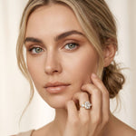 3.20ctw Radiant Lab Grown Diamond Elvaria Three Stone Ring