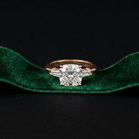 3.30ctw Cushion Lab Grown Diamond Three Stone Girls Ring