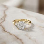 3.30ctw Cushion Lab Grown Diamond Three Stone Girls Ring