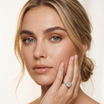 3.30ctw Cushion Lab Grown Diamond Three Stone Girls Ring
