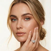 3.30ctw Cushion Lab Grown Diamond Three Stone Girls Ring
