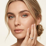 3.30ctw Heart Lab Grown Diamond Serenique Three Stone Ring