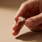 Oval Lab Grown Diamond Alouette Three Stone Ring 3.30ctw