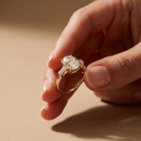 Oval Lab Grown Diamond Alouette Three Stone Ring 3.30ctw