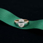 Oval Lab Grown Diamond Alouette Three Stone Ring 3.30ctw
