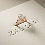 Marquise Lab Grown Diamond Evanthe Three Stone Ring 3.30ctw