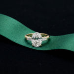 Oval Lab Grown Diamond Alouette Three Stone Ring 3.30ctw