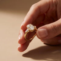 Oval Lab Grown Diamond Alouette Three Stone Ring 3.30ctw