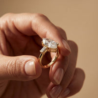 Marquise Lab Grown Diamond Evanthe Three Stone Ring 3.30ctw