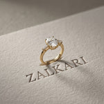 Oval Lab Grown Diamond Alouette Three Stone Ring 3.30ctw
