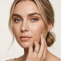 Oval Lab Grown Diamond Alouette Three Stone Ring 3.30ctw