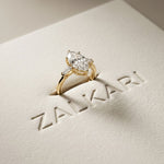 Marquise Lab Grown Diamond Evanthe Three Stone Ring 3.30ctw