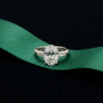 Oval Lab Grown Diamond Alouette Three Stone Ring 3.30ctw