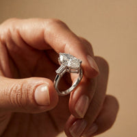 Marquise Lab Grown Diamond Evanthe Three Stone Ring 3.30ctw