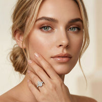 Three Stone Elowen Engagement Ring  3.30ctw Pear Lab Grown Diamond