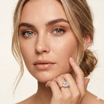 Princess Cut Lab Grown Diamond Seraphielle Three Stone Engagement Ring
