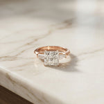 Princess Cut Lab Grown Diamond Seraphielle Three Stone Engagement Ring
