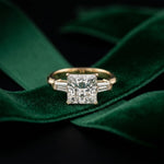 Princess Cut Lab Grown Diamond Seraphielle Three Stone Engagement Ring