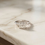 Princess Cut Lab Grown Diamond Seraphielle Three Stone Engagement Ring