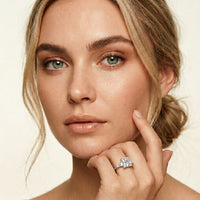 Princess Cut Lab Grown Diamond Seraphielle Three Stone Engagement Ring