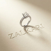 2.20CTW Asscher Cut Vintage Pavé Lab Grown Diamond Ring For Women White
