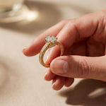2.20CTWCushion Vintage Milgrain Lab Grown Diamond Engagement Ring For Women Gold