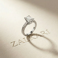 2.20CTW Emerald Cut Vintage Engraved Lab Grown Diamond For Women White 