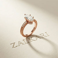 2.25CTW Marquise Antique Inspired Lab Grown Diamond  Ring For Women Rose Gold