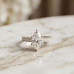 2.25CTW Marquise Antique Inspired Lab Grown Diamond  Ring For Women White
