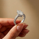 2.25CTW Marquise Antique Inspired Lab Grown Diamond  Ring For Women White