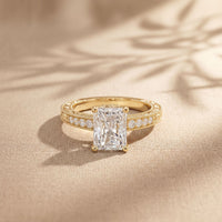 2.20CTW Radiant Cut Ornate Vintage Lab Grown Diamond For Women Gold