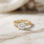 2.20CTW Round Cut Vintage Filigree Lab Grown Diamond For Women Gold