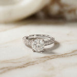 2.20CTW Round Cut Vintage Filigree Lab Grown Diamond For Women white