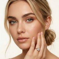 1.80CTW Asscher Cut Nature Inspired Lab Grown Diamond Ring For Women Rose Gold