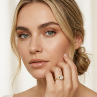 1.80CTW Cushion Cut Botanical Accent Lab Grown Diamond Ring For Women Gold