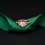 1.80CTW Heart Cut Floral Vine Lab Grown Diamond Ring For Women Rose Gold